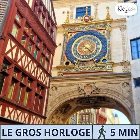 Apartamento Olympe By Kleidos, 4p, Rue Calme, Centre Historique, Proche Gare Ruão